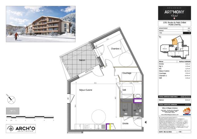 Appartement Duplex à vendre - 2 pièces - 56.26 m2 - CHATEL - 74 - RHONE-ALPES - Century 21 La Chapelle Immo
