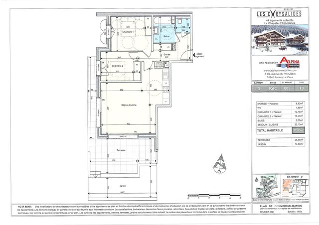 Appartement T3 à vendre - 3 pièces - 72.05 m2 - LA CHAPELLE D ABONDANCE - 74 - RHONE-ALPES - Century 21 La Chapelle Immo
