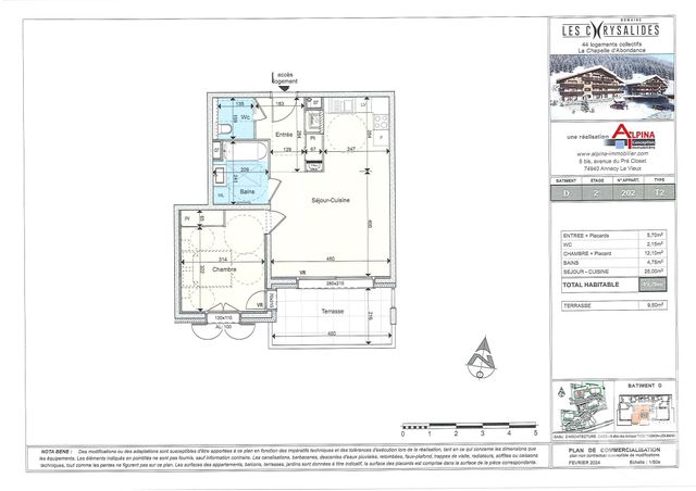 Appartement T2 à vendre - 2 pièces - 49.7 m2 - LA CHAPELLE D ABONDANCE - 74 - RHONE-ALPES - Century 21 La Chapelle Immo