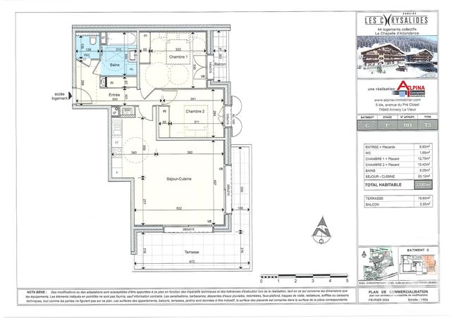 Appartement T3 à vendre - 3 pièces - 72.05 m2 - LA CHAPELLE D ABONDANCE - 74 - RHONE-ALPES - Century 21 La Chapelle Immo