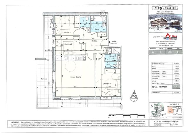 Appartement T4 à vendre - 4 pièces - 88.25 m2 - LA CHAPELLE D ABONDANCE - 74 - RHONE-ALPES - Century 21 La Chapelle Immo