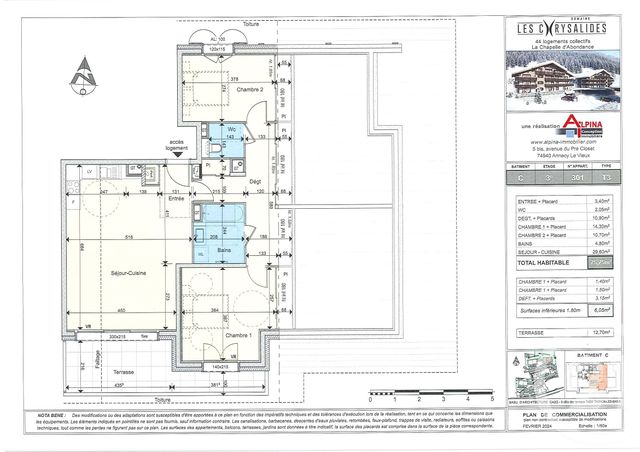 Appartement T3 à vendre - 3 pièces - 75.75 m2 - LA CHAPELLE D ABONDANCE - 74 - RHONE-ALPES - Century 21 La Chapelle Immo