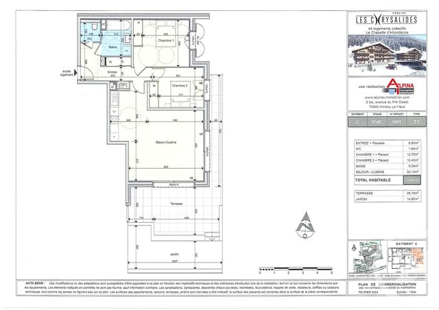 Appartement T3 à vendre - 3 pièces - 72.05 m2 - LA CHAPELLE D ABONDANCE - 74 - RHONE-ALPES - Century 21 La Chapelle Immo
