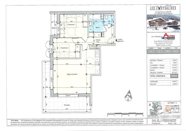 Appartement T3 à vendre - 3 pièces - 72.05 m2 - LA CHAPELLE D ABONDANCE - 74 - RHONE-ALPES - Century 21 La Chapelle Immo