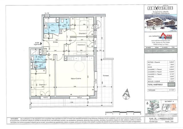 Appartement T4 à vendre - 4 pièces - 88.25 m2 - LA CHAPELLE D ABONDANCE - 74 - RHONE-ALPES - Century 21 La Chapelle Immo