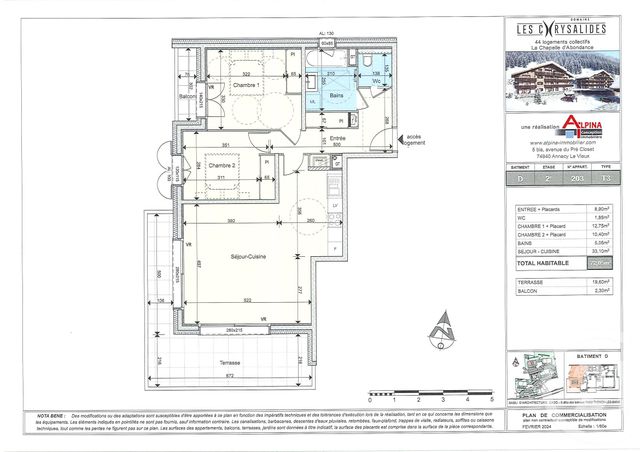 Afficher la photo en grand Appartement T3 à vendre - 3 pièces - 72.05 m2 - LA CHAPELLE D ABONDANCE - 74 - RHONE-ALPES - Century 21 La Chapelle Immo
