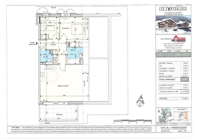 Appartement T3 à vendre - 3 pièces - 61.2 m2 - LA CHAPELLE D ABONDANCE - 74 - RHONE-ALPES - Century 21 La Chapelle Immo