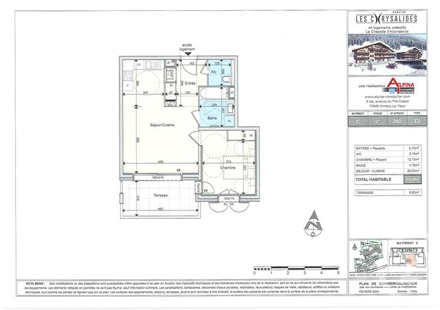 Appartement T2 à vendre - 2 pièces - 49.7 m2 - LA CHAPELLE D ABONDANCE - 74 - RHONE-ALPES - Century 21 La Chapelle Immo